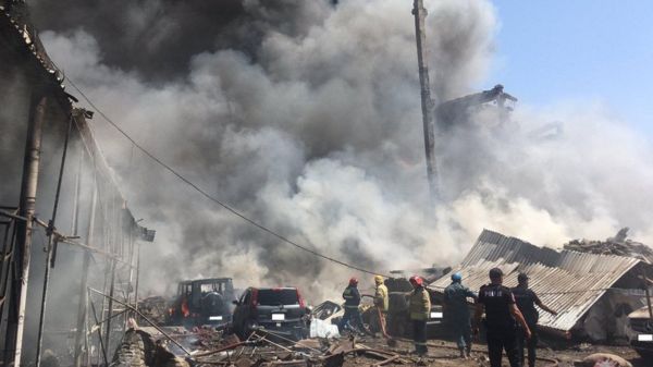 Взрыв на складе пиротехники на оптовом рынке в Ереване: по меньшей мере пять погибших