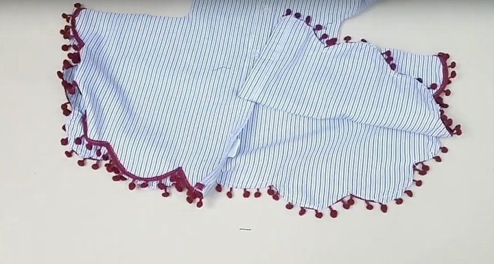 Модное детское платье из старой рубашки