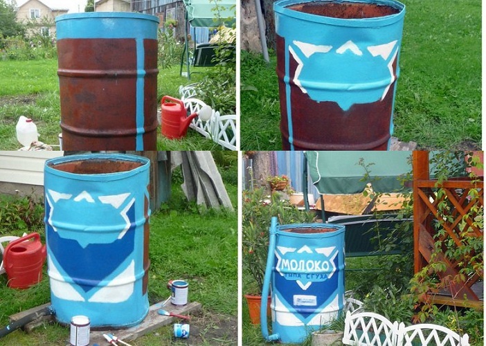 Необычное применение металлических бочек на даче: идеи, фото, краткое описание