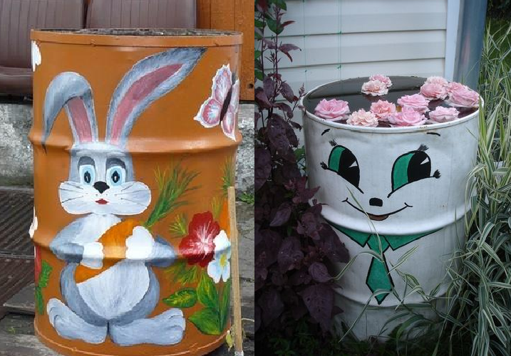 Необычное применение металлических бочек на даче: идеи, фото, краткое описание