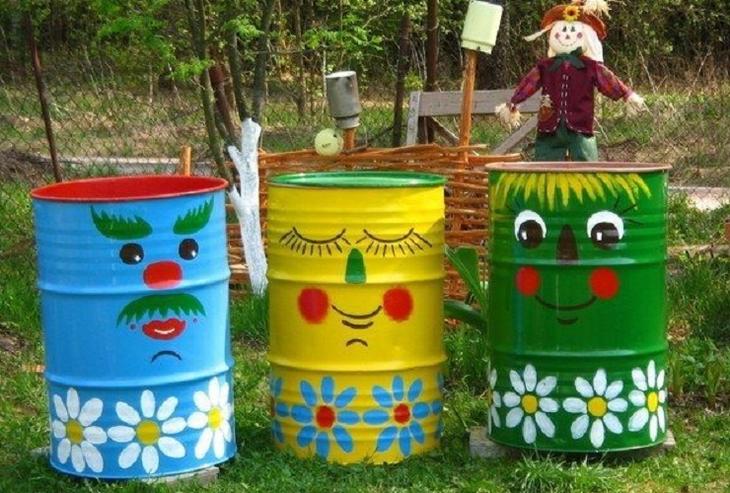 Необычное применение металлических бочек на даче: идеи, фото, краткое описание
