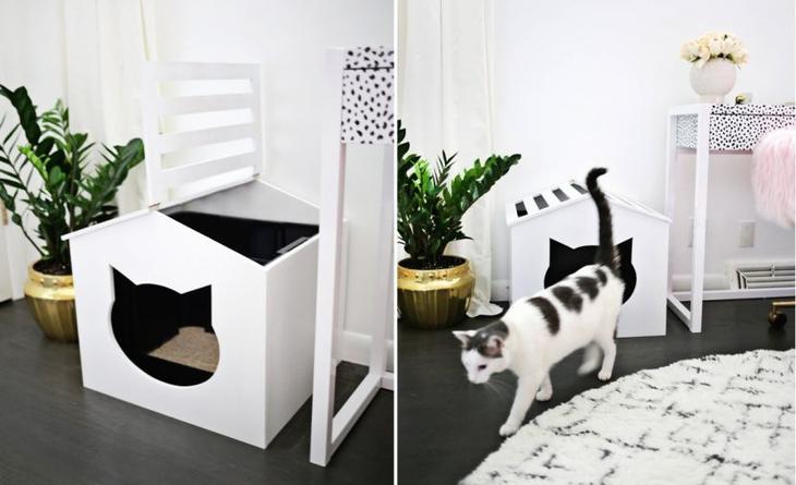 Оригинальные домики для кошки своими руками - выбор конструкции, идеи