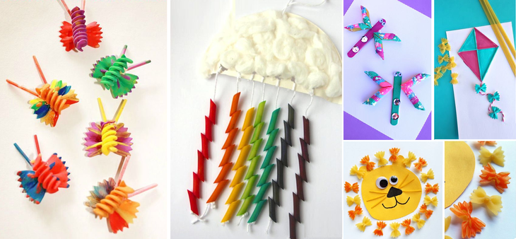 Оригинальные поделки из макарон: мастер-класс для детей