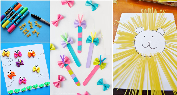 Оригинальные поделки из макарон: мастер-класс для детей