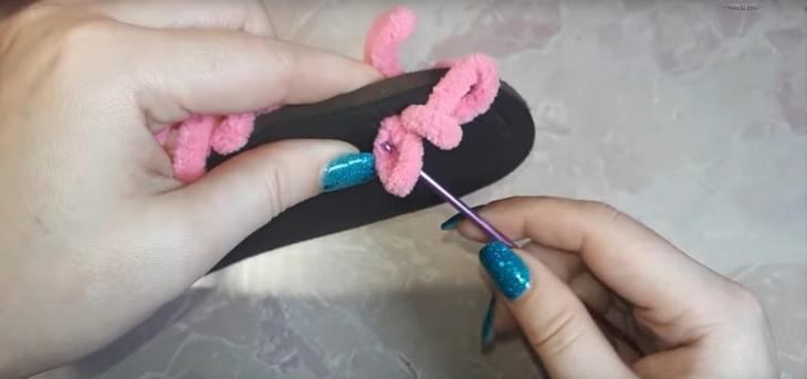 Плюшевые тапочки своими руками