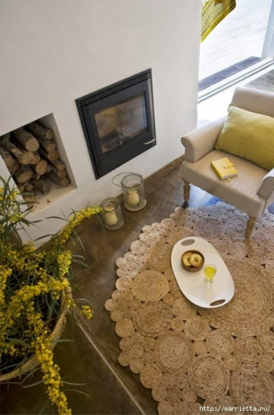 Стильные коврики из верёвки