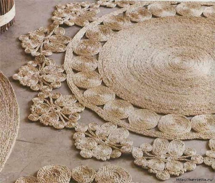 Стильные коврики из верёвки
