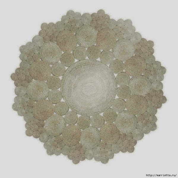 Стильные коврики из верёвки