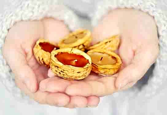 Свечи в скорлупе своими руками