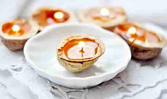 Свечи в скорлупе своими руками