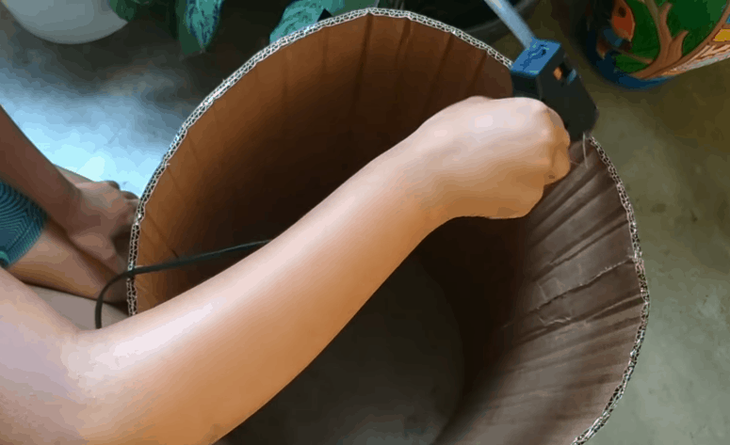 Бельевая корзина без шитья и плетения