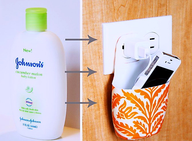 Делаем чехол для зарядки телефона из обычного флакона