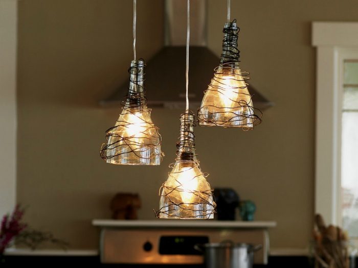 Идеи из винных бутылок