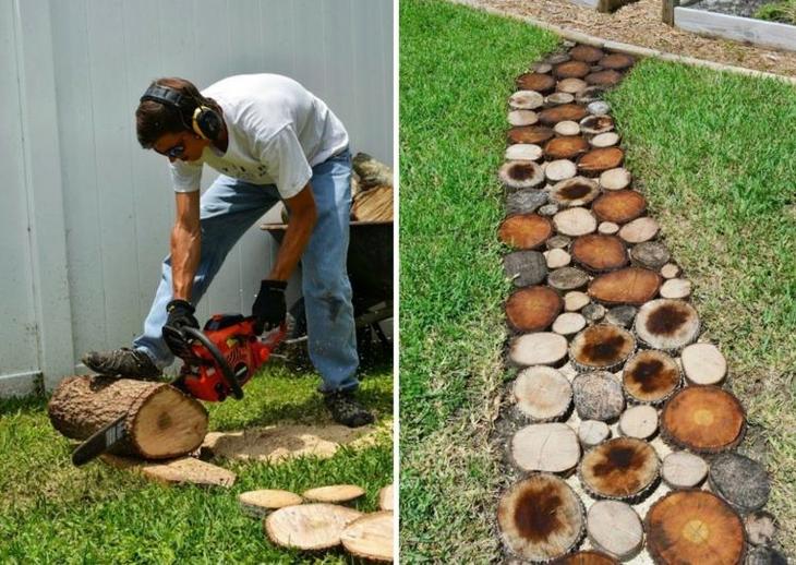 Как сделать деревянную садовую дорожку своими руками