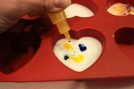 Как сделать мыло в форме сердца с мраморным рисунком