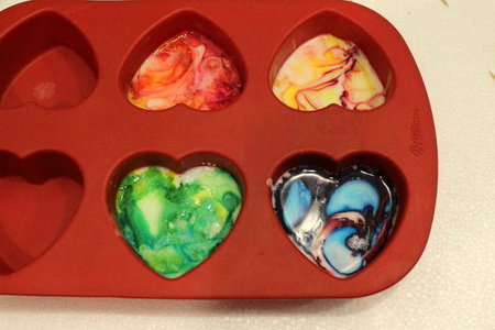 Как сделать мыло в форме сердца с мраморным рисунком