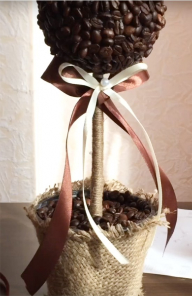 Как сделать топиарий из кофе