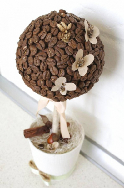 Как сделать топиарий из кофе