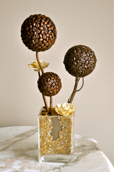 Как сделать топиарий из кофе