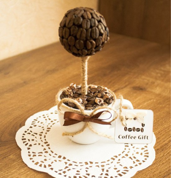 Как сделать топиарий из кофе