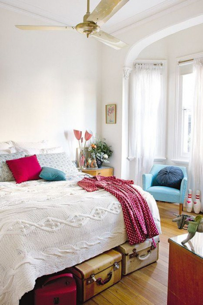 Винтажный чемодан в интерьере