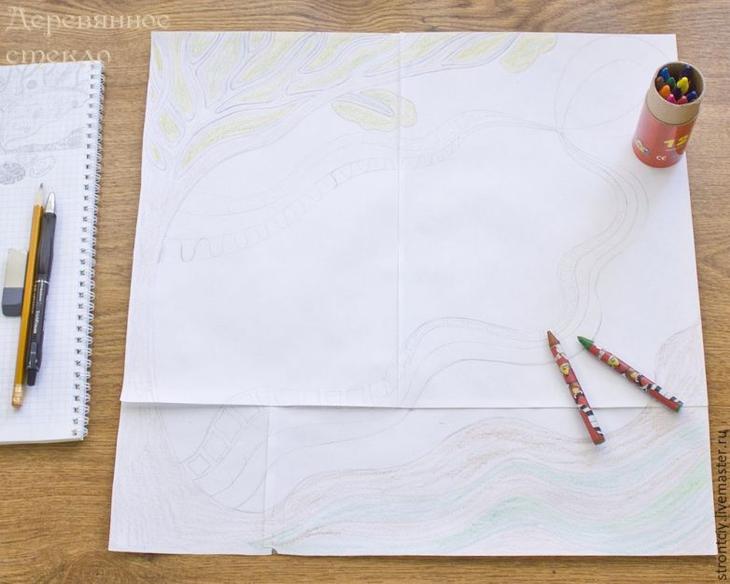 Витражная картина на стекле