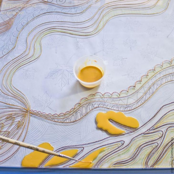 Витражная картина на стекле