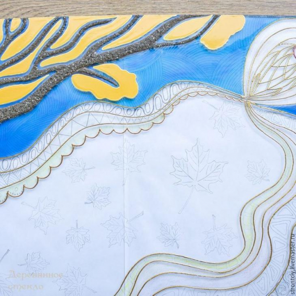 Витражная картина на стекле