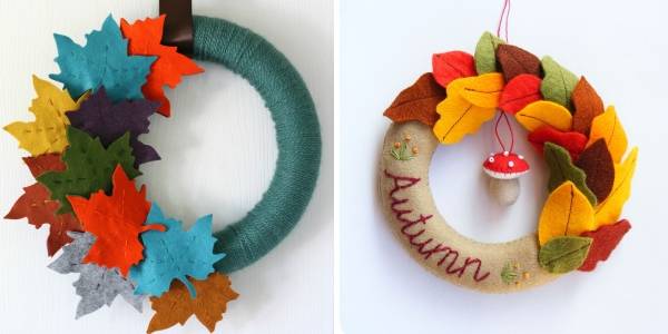 30 идей как сделать осенний венок своими руками — из листьев, шишек и других материалов