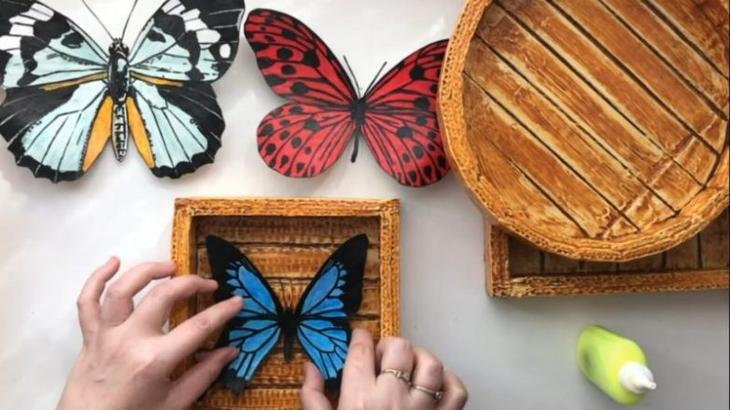 Оригинальное использование картона в декоре