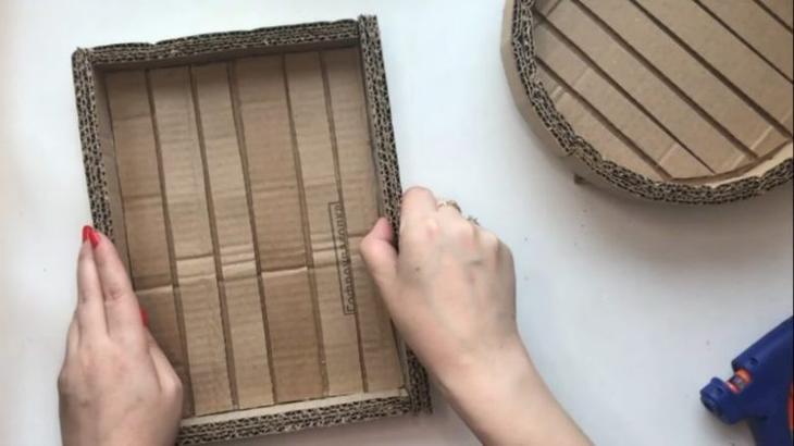 Оригинальное использование картона в декоре