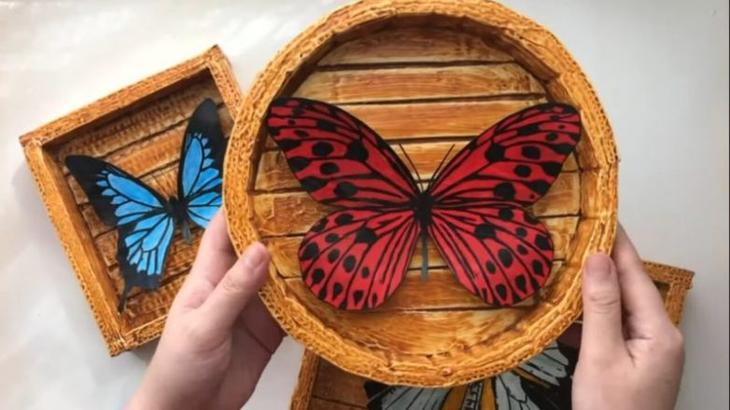 Оригинальное использование картона в декоре