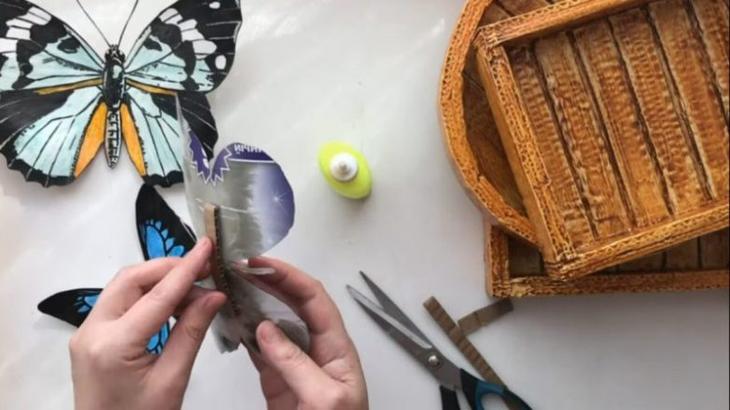 Оригинальное использование картона в декоре