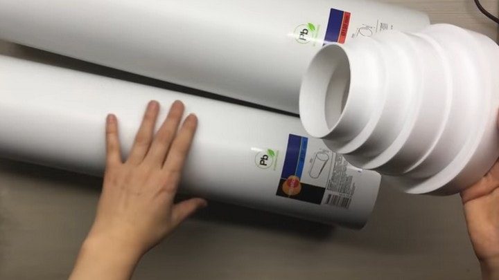 Оригинальное использование обычных ПВХ труб в интерьере