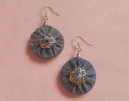 Серьги своими руками из ткани