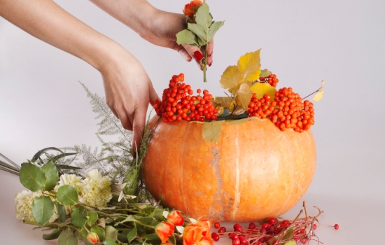 Ваза из бутылочной тыквы своими руками