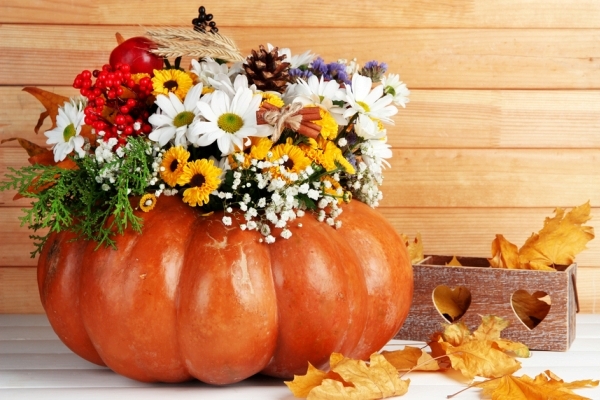 Ваза из бутылочной тыквы своими руками