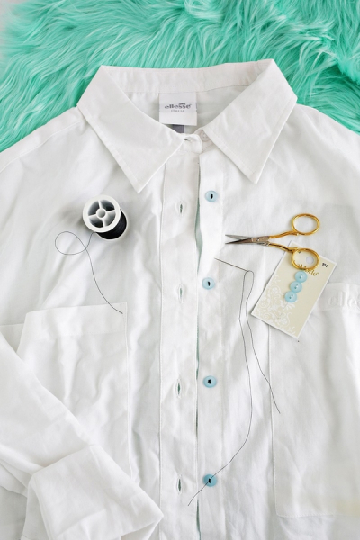 Забавная переделка застёжки блузки: «Глаза шпиона»