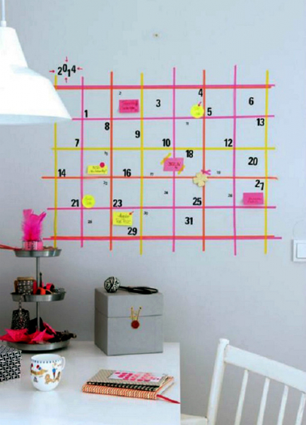 18 интересных идей использования декоративного скотча в интерьере