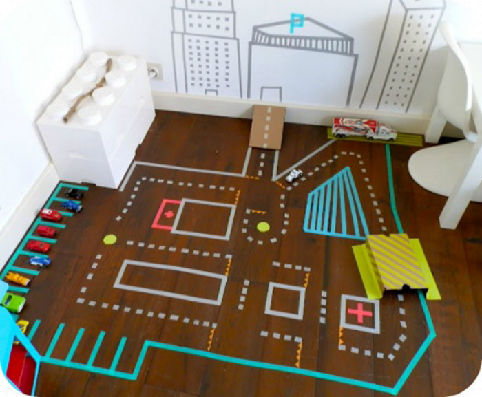 18 интересных идей использования декоративного скотча в интерьере