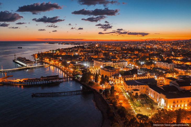 Абхазия — города-курорты с высоты