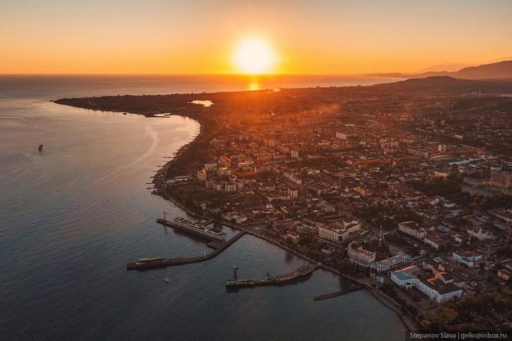 Абхазия — города-курорты с высоты