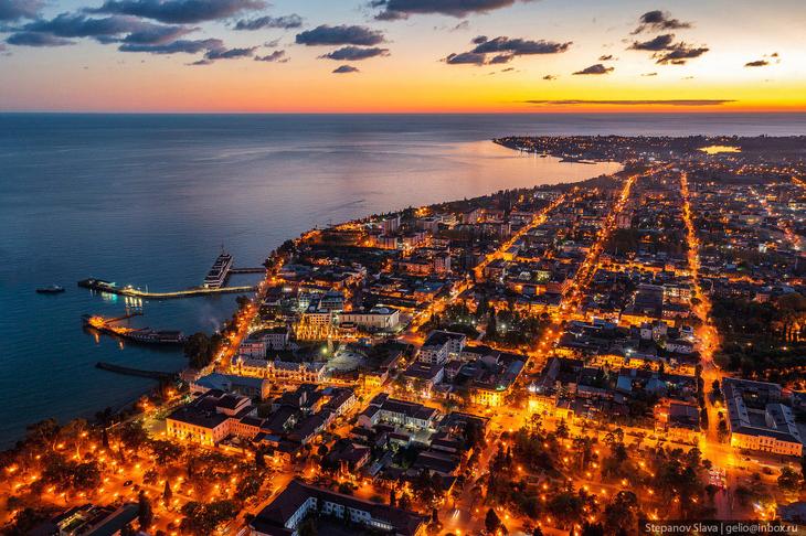 Абхазия — города-курорты с высоты