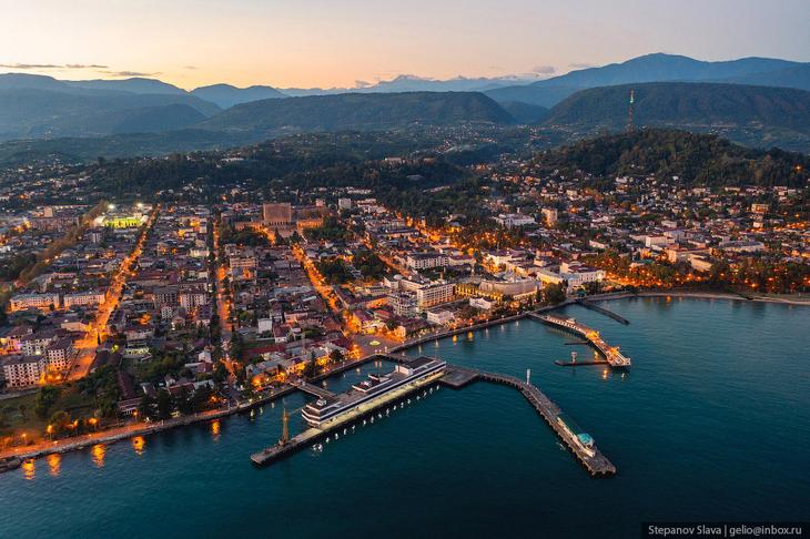 Абхазия — города-курорты с высоты