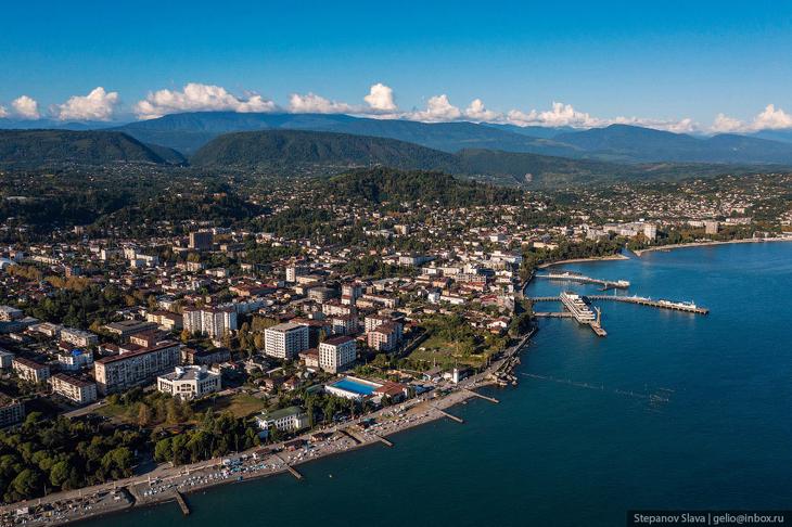 Абхазия — города-курорты с высоты