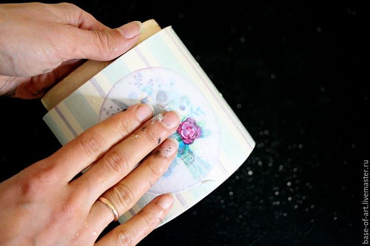 Декор баночки «Нежная полоска»