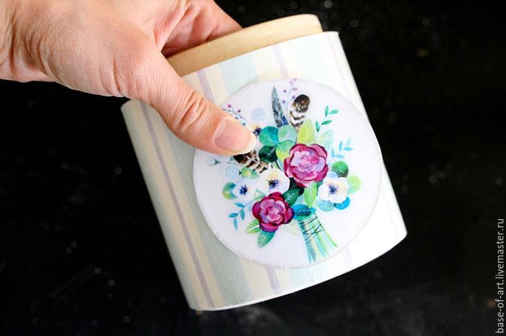 Декор баночки «Нежная полоска»