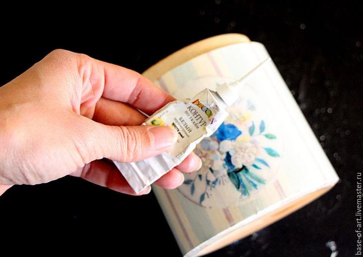 Декор баночки «Нежная полоска»