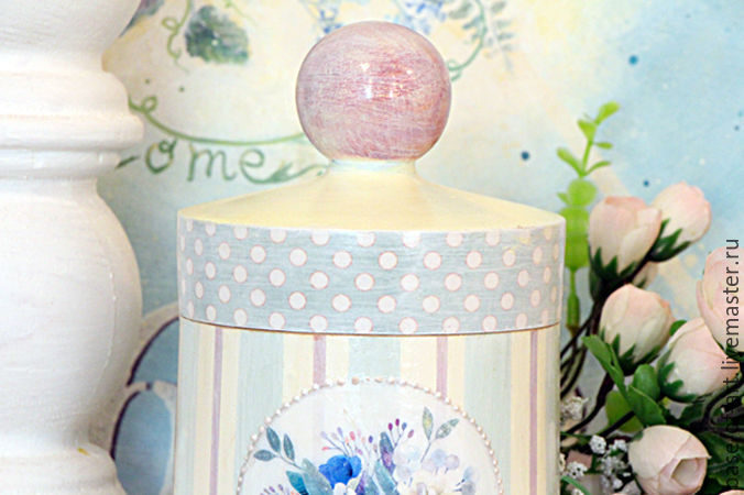 Декор баночки «Нежная полоска»