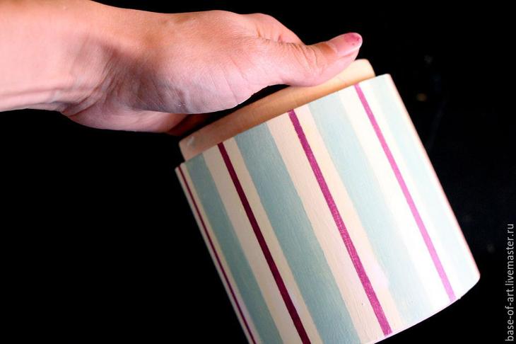 Декор баночки «Нежная полоска»